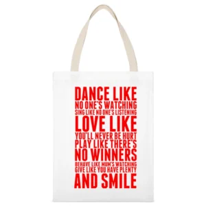 Dance like no one's watching White Canvas Tote Shopping Bag