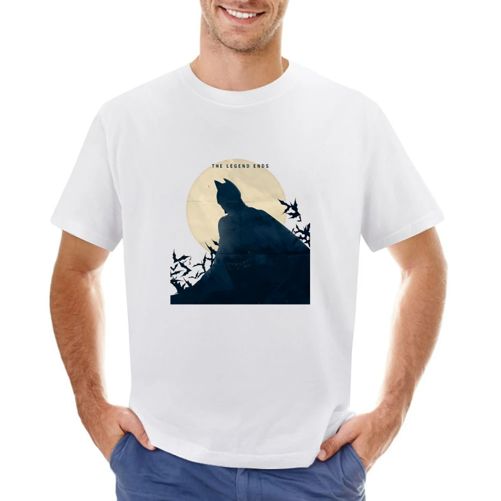 Dark Knight The legend End Batman bat over the moon shadow Asian Size Men T-Shirt