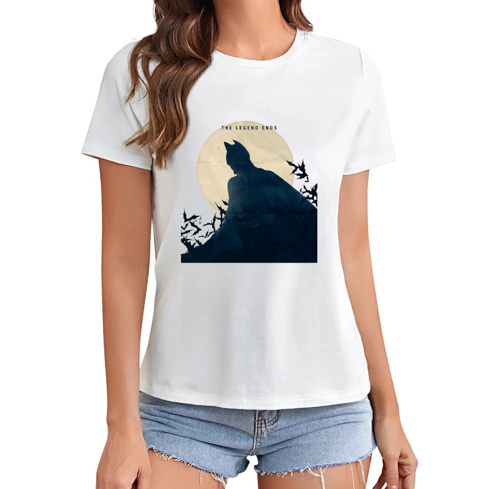 Dark Knight The legend End Batman bat over the moon shadow Asian Size Women Ladies T-shirt