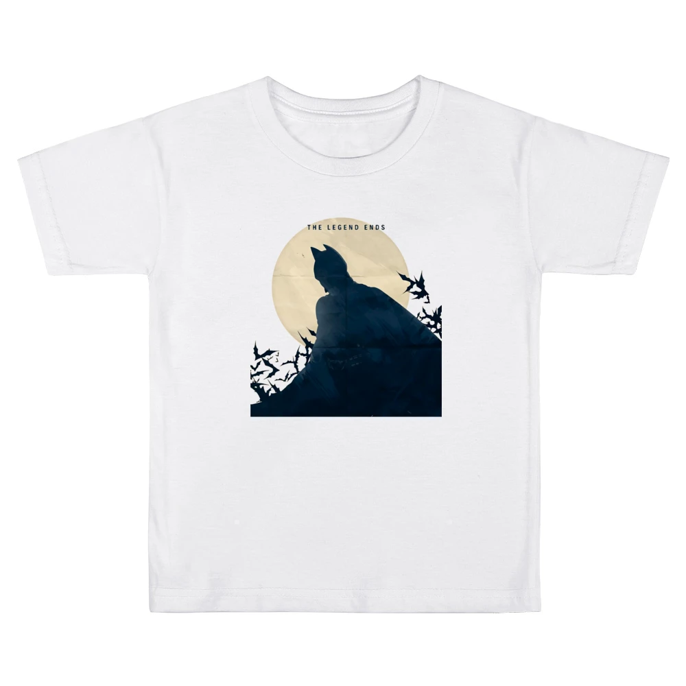 Dark Knight The legend End Batman bat over the moon shadow Kids Boys Girls T-Shirt