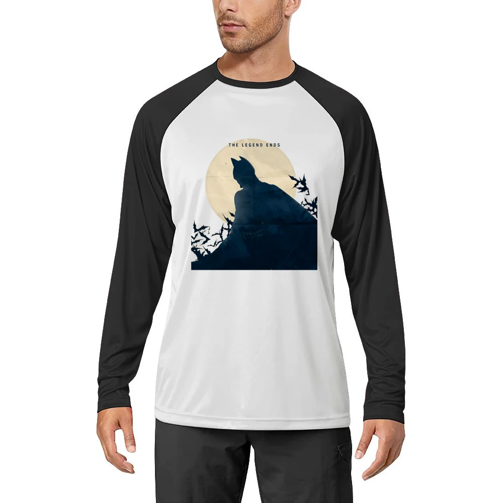 Dark Knight The legend End Batman bat over the moon shadow Men Long Sleeve T-Shirt
