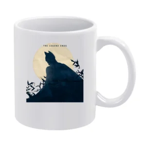 Dark Knight The legend End Batman bat over the moon shadow White Mug
