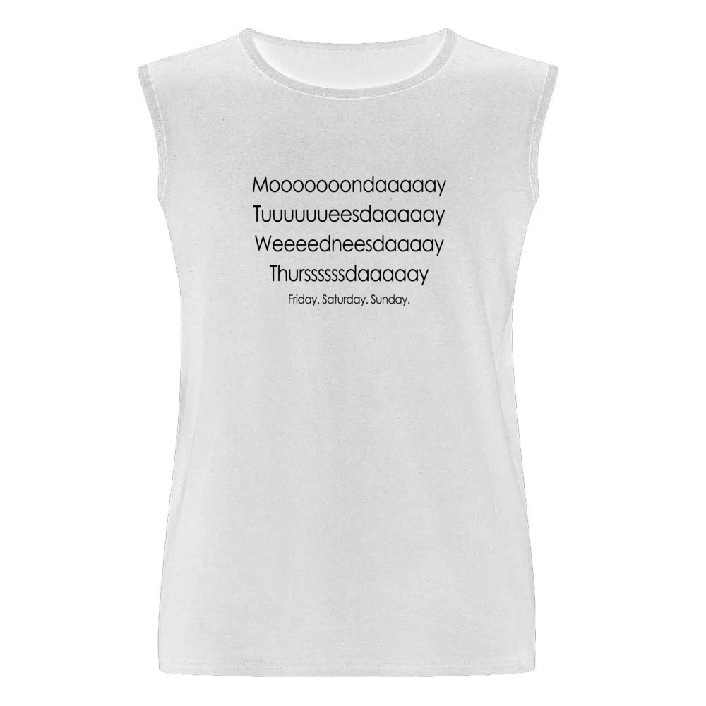 Days Of The Week Slow Weekend Fast Fun Tee Shirt Men Sleeveless T-Shirt