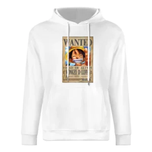 Dead or alive Monkey D Luffy Marine Wanted poster One Piece anime mang European Size Men Hoodie