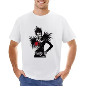 Death slayer god reaper Shinigami Ryuuk with an apple Death Note manga Asian Size Men T-Shirt