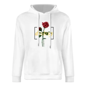 Destroy Red Rose Eternal Love Graphic European Size Men Hoodie