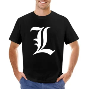 Detective L Death Note Anime Manga Asian Size Men T-Shirt