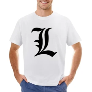 Detective L Death Note manga Asian Size Men T-Shirt