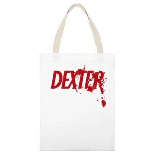 Dexter Morgan Tv Series White Canvas Tote Shopping Bag