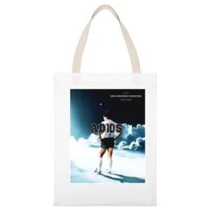 Diego Maradona Rip Adios Tribute Argentina Soccer Legend White Canvas Tote Shopping Bag