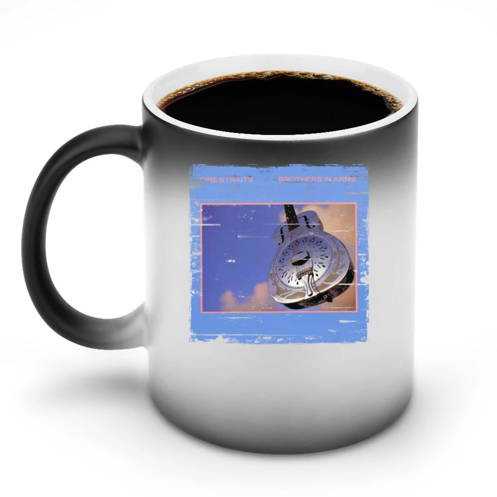 Dire Straits Brothers In Arms Album Cover Distressed Image Discoloration Mug