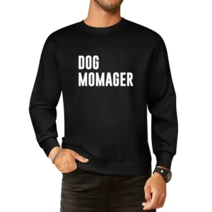 Dog Momager Funny Dog Mom Manager Popular Graphic Crewneck Sweatshirt European Size Pullover Sweater