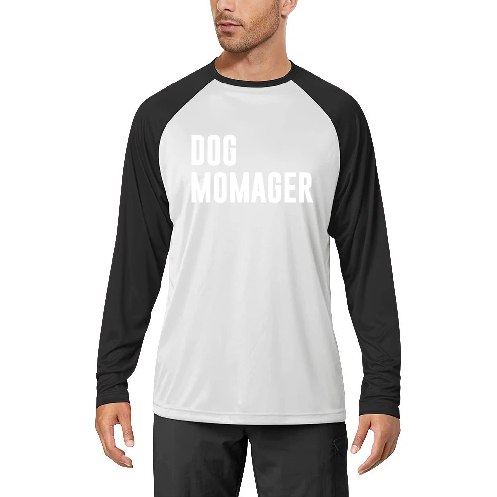 Dog Momager Funny Dog Mom Manager Popular Graphic Crewneck Sweatshirt Men Long Sleeve T-Shirt