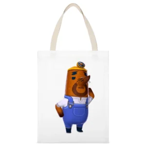 Don Resetti From Animal Crossing Nintendo Character Video Game White Canvas Tote Shopping Bag