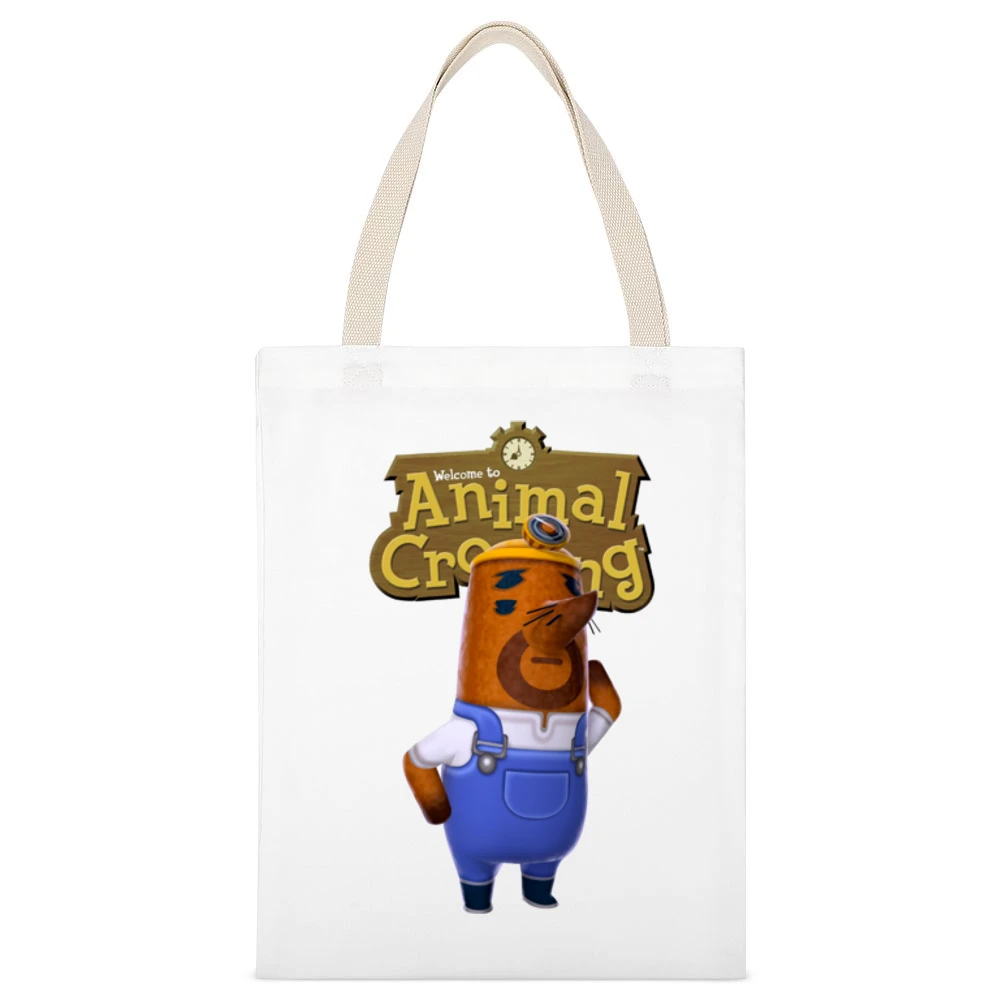 Don Resetti From Animal Crossing Nintendo Video Game Fan White Canvas Tote Shopping Bag