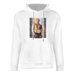 Donald Trump As Ivan Drago Rocky 4 Funny Distressed White European Size Men Hoodie