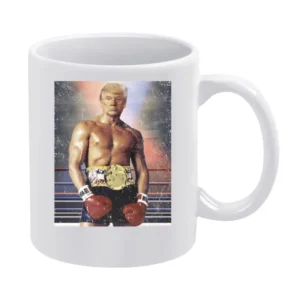 Donald Trump As Ivan Drago Rocky 4 Funny Distressed White White Mug