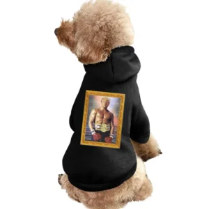 Donald Trump As Ivan Drago Rocky 4 Gold Frame Funny White Pet Apparel Clothes