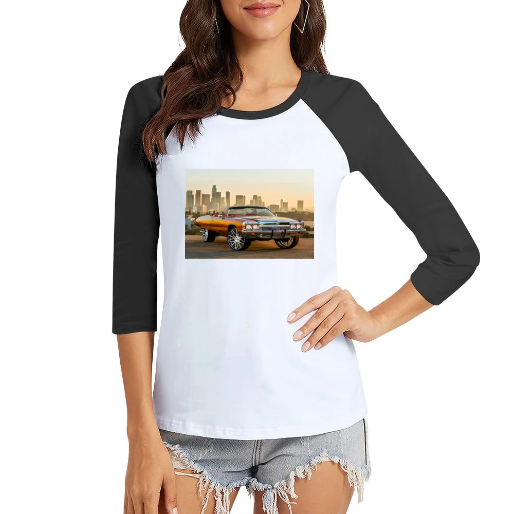 Donk City Tshirt Women Ladies 3-4 Sleeve T-Shirt