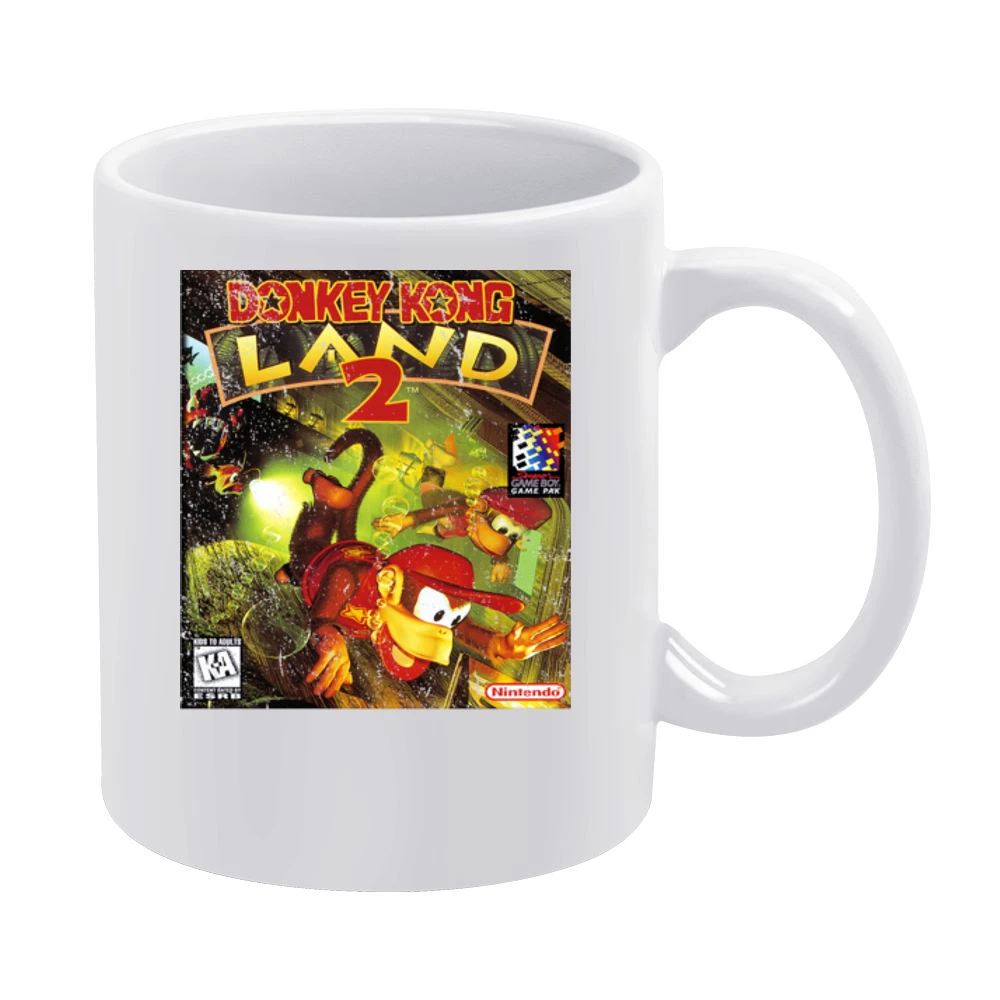 Donkey Kong Land 2 Game Boy Nintendo Old School Retro Video Game Fan D White Mug