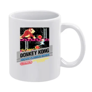 Donkey Kong Nes Nintendo Old School Retro Video Game Fan Distressed T White Mug