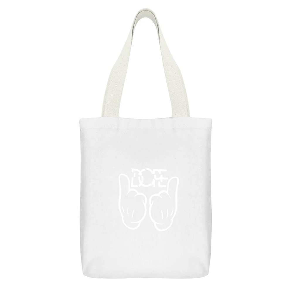 Dope Tshirt (all Colors And Styles Available) White Canvas Tote Shopping Bag With Interior Pocket
