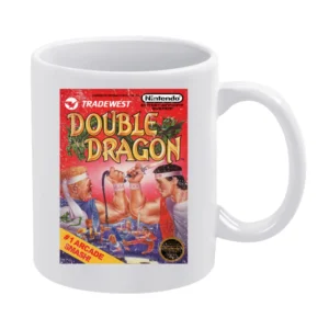 Double Dragon Nes Nintendo Old School Retro Video Game Fan Distressed White Mug