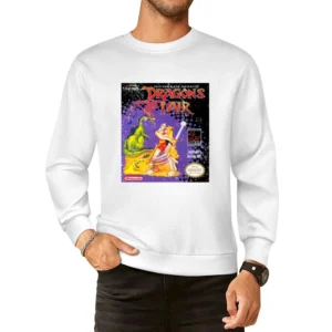 Dragons Lair Game Boy Nintendo Old School Retro Video Game Fan Distres European Size Pullover Sweater