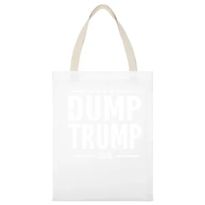 Dump Trump 2016 American US Political Election Graphic White Canvas Tote Shopping Bag