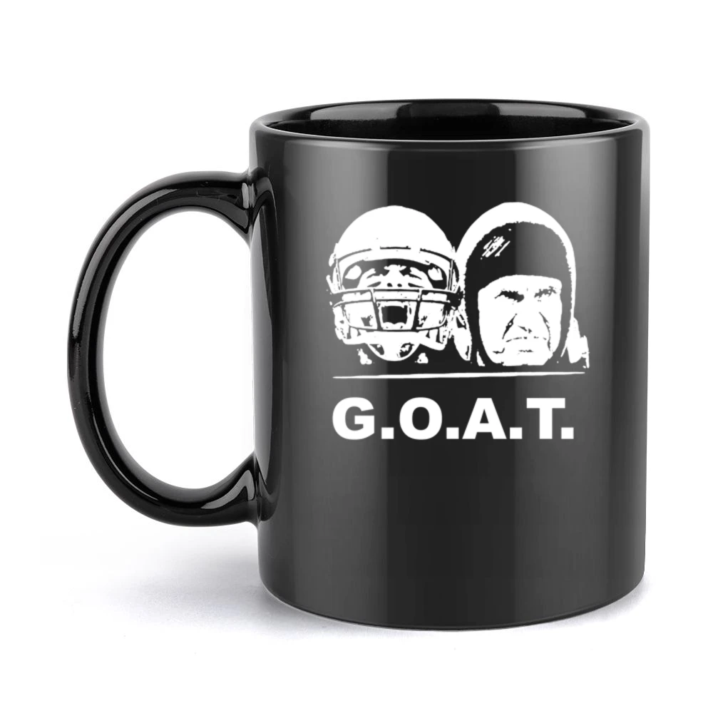 Dynamic Duo Tom Brady Bill Belichick Goat New England Football Black Mug