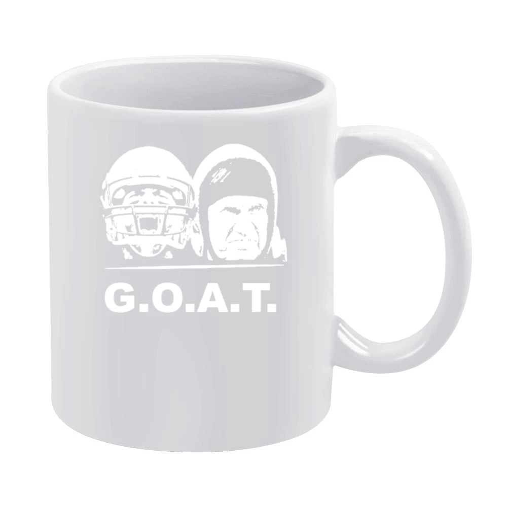 Dynamic Duo Tom Brady Bill Belichick Goat New England Football White Mug