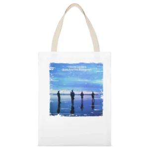 Echo And The Bunnymen Heaven Up Here Album Cover Distressed Image T Sh White Canvas Tote Shopping Bag