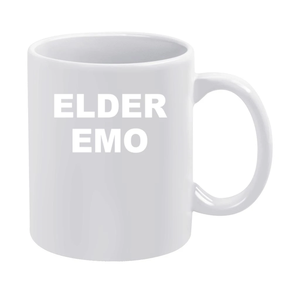 Elder Emo Funny Punk Rock Popular Graphic White Mug