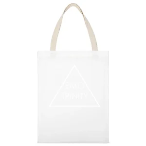 Emo Trinity Forever Fun Fob Mcr Patd Music Graphic Band White Canvas Tote Shopping Bag
