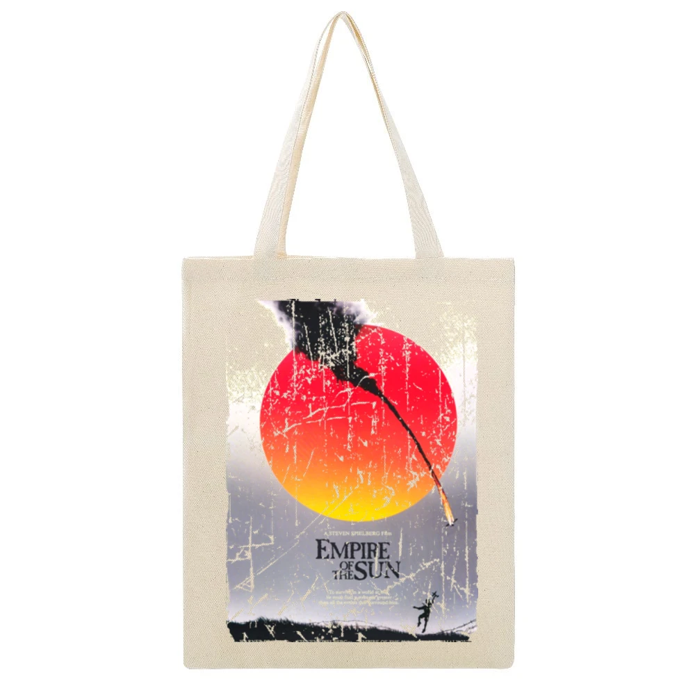 Empire Of The Sun Movie Poster Retro Aged Look Beige Canvas Tote Shopping Bag