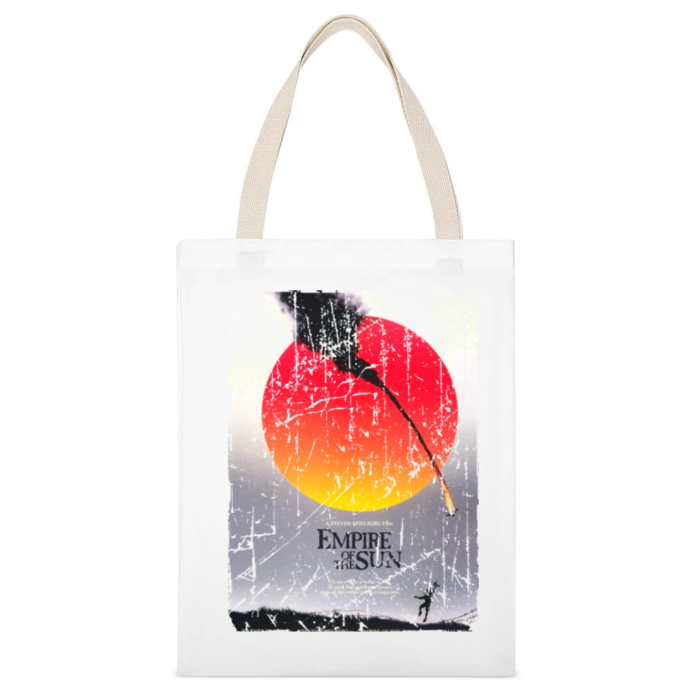 Empire Of The Sun Movie Poster Retro Aged Look White Canvas Tote Shopping Bag
