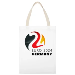Euro 2024 Germany Host Nation Soccer Football White Canvas Tote Shopping Bag