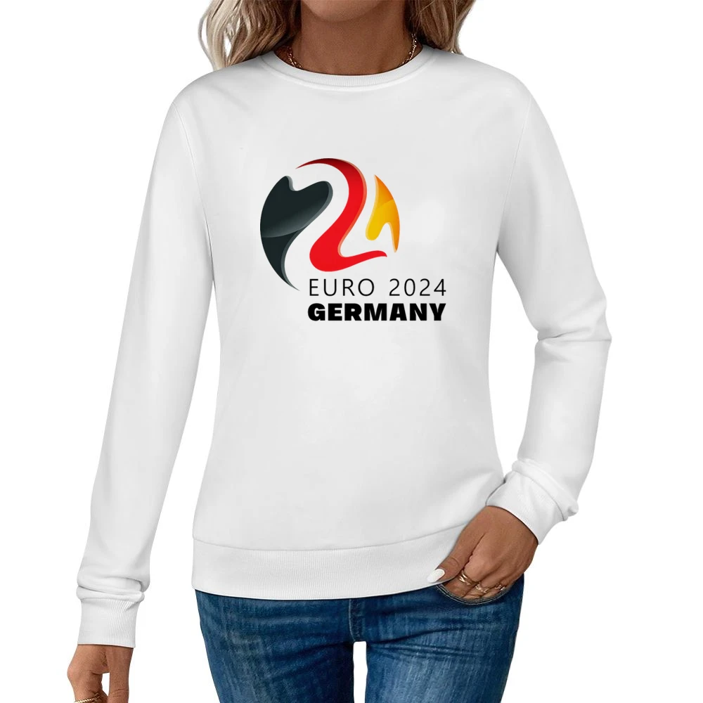 Euro 2024 Germany Host Nation Soccer Football Women Pullover Sweatshirt