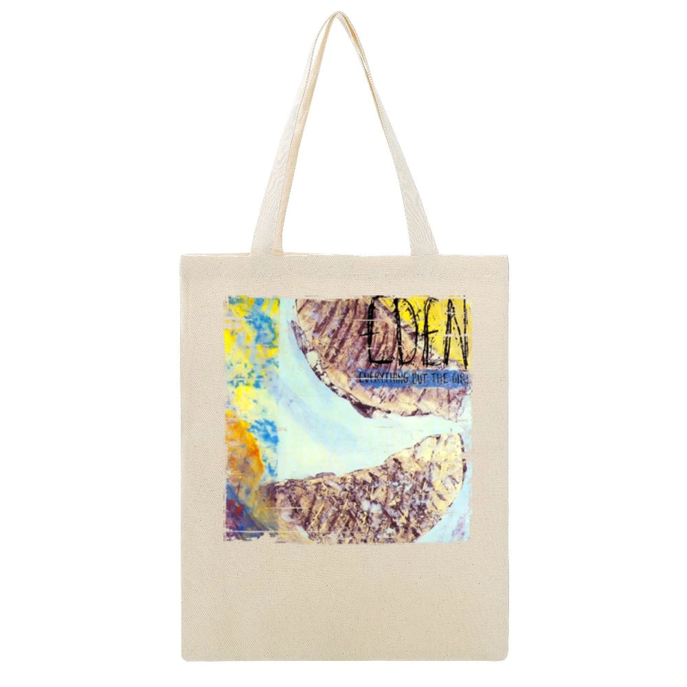 Everything But The Girl Eden Album Cover Distressed Image Beige Canvas Tote Shopping Bag