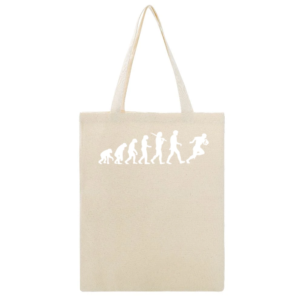 Evolution Of A Rugby Player Sport Beige Canvas Tote Shopping Bag