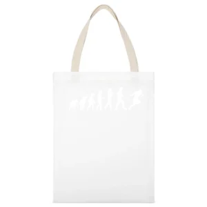 Evolution Of A Rugby Player Sport White Canvas Tote Shopping Bag