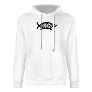 Evolution Versus Creation Fish Eating European Size Men Hoodie