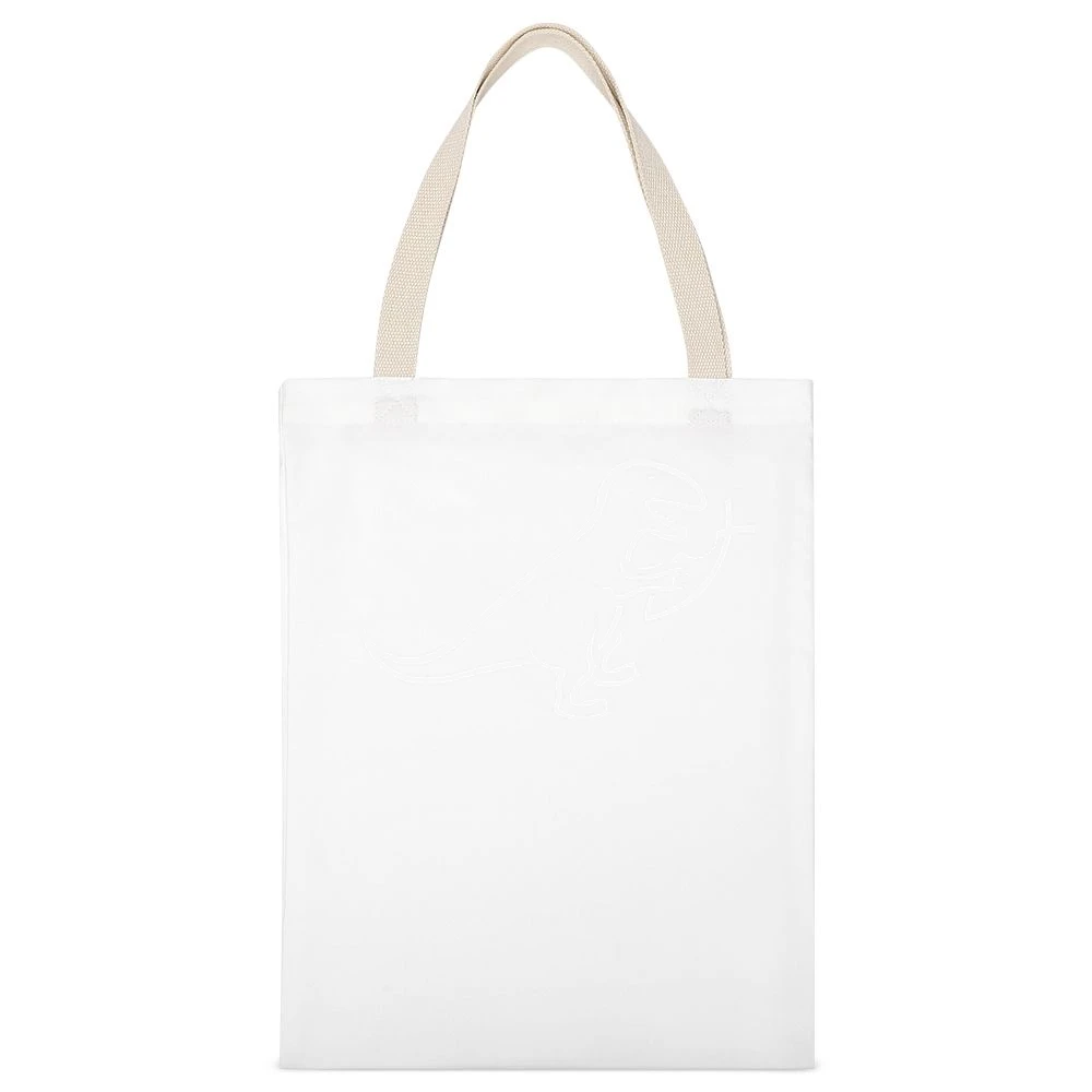 Evolution Versus Creationism Dinosaur Fish Funny White Canvas Tote Shopping Bag