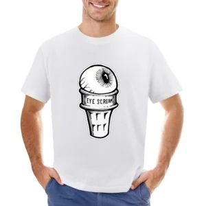 Eye Scream Ice Cream Fun Graphic Tee Shirt Asian Size Men T-Shirt