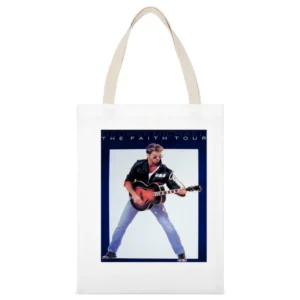 Faith Tour Pink Tshirt White Canvas Tote Shopping Bag