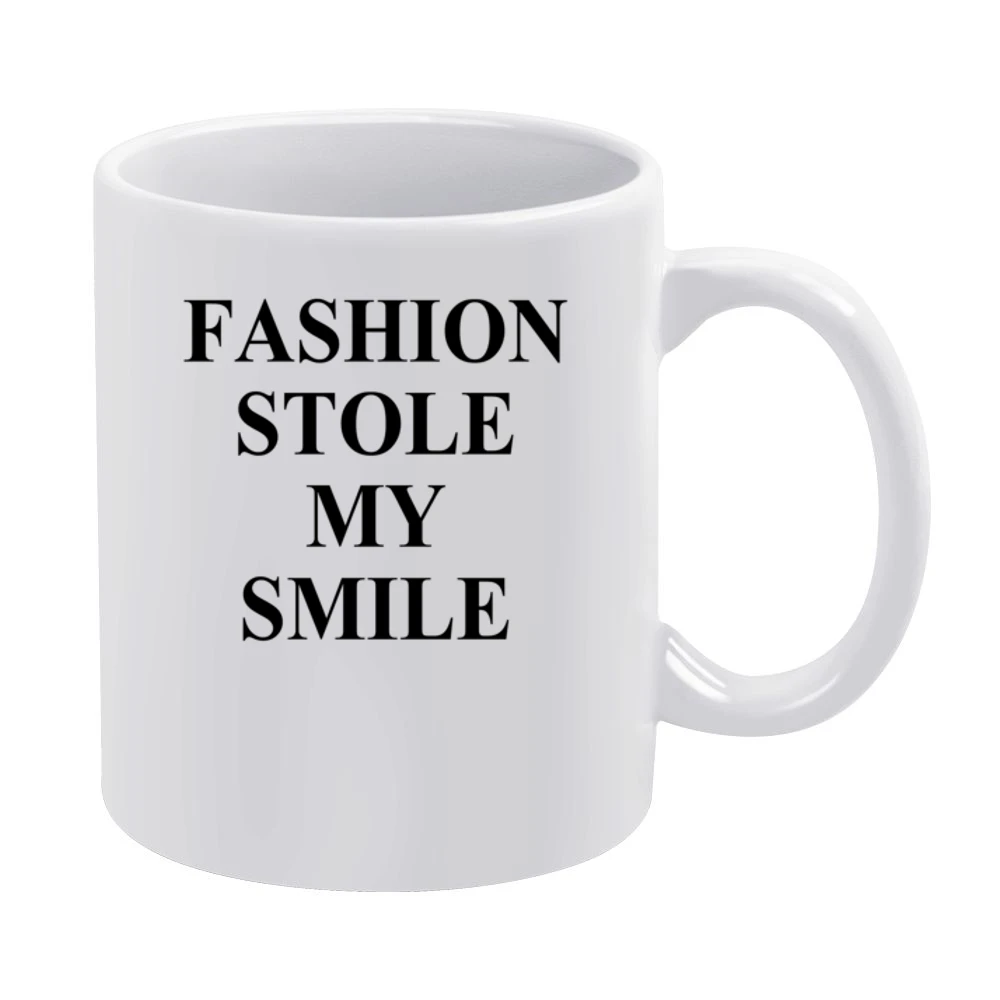 Fashion Stole My Smile Victoria Beckham Celebrity Style Graphic Model White Mug