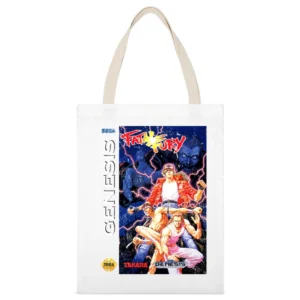 Fatal Fury Sega Genesis Old School Retro Video Game Fan Distressed T S White Canvas Tote Shopping Bag