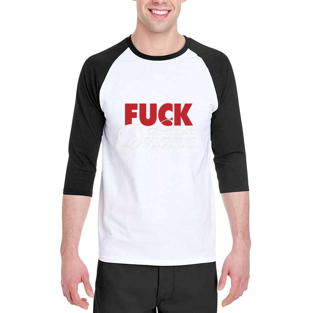 F*ck That's Delicious Men 3/4 Sleeve T-Shirt