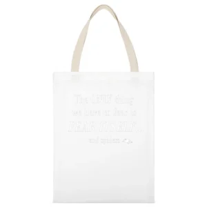 Fear itself White Canvas Tote Shopping Bag