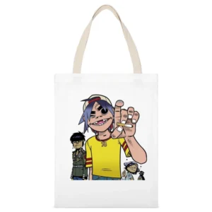 Feel good inc - Gorillaz band White Canvas Tote Shopping Bag